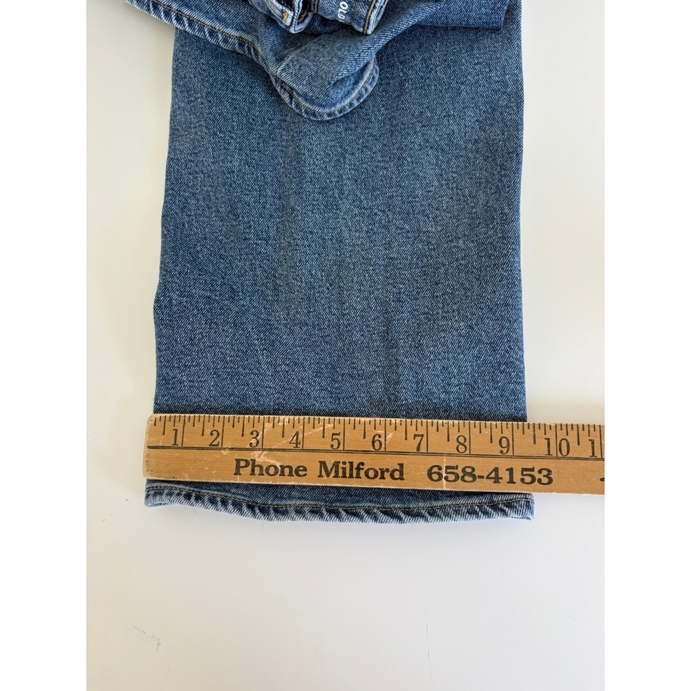 Old Navy Womens Jeans 2 Blue Sky-Hi Wide Leg Distressed Y2K Baggy Loose Stretchy - Picture 13 of 14